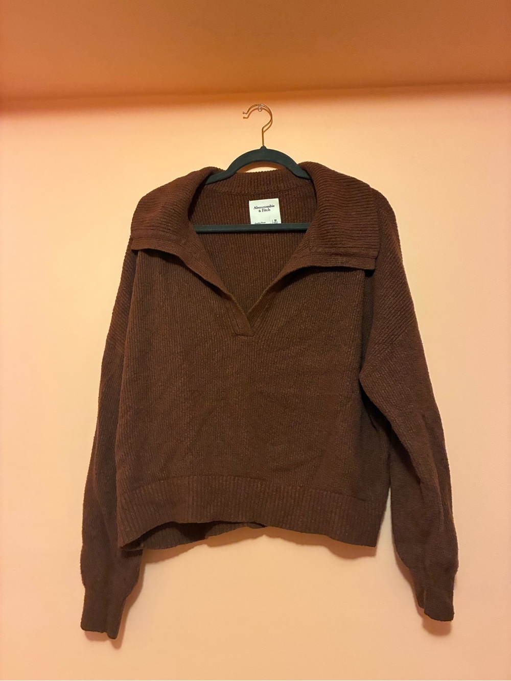 Abercrombie Rust/ Brown Collared Sweater
